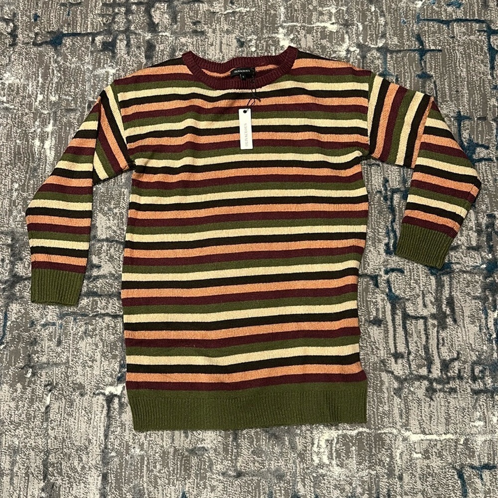 Olivaceous Striped Sweater -Small